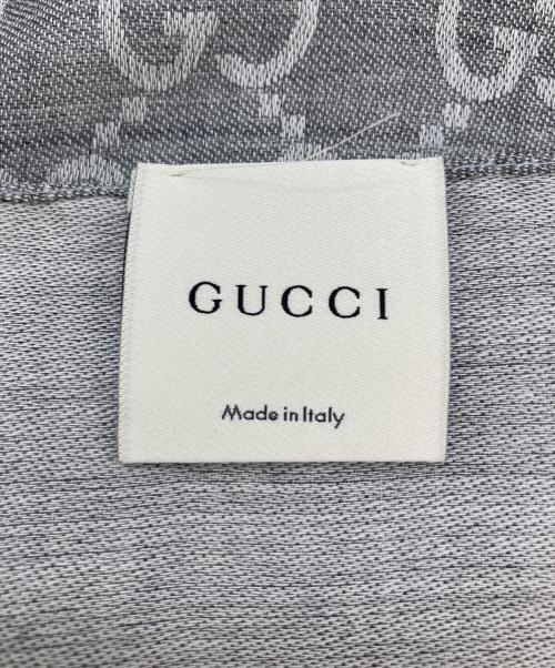 GUCCI（グッチ）GUCCI (グッチ) GGゴースト/フリンジスカーフ グレー サイズ:-の古着・服飾アイテム