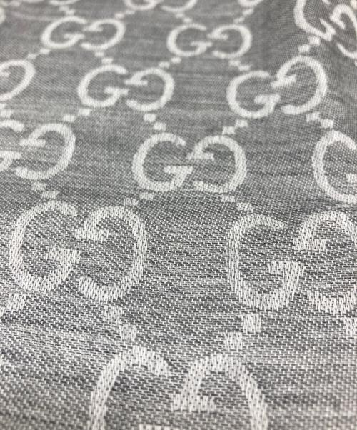 GUCCI（グッチ）GUCCI (グッチ) GGゴースト/フリンジスカーフ グレー サイズ:-の古着・服飾アイテム