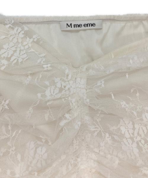 M ME EME（エムミーエメ）M me eme (エムミーエメ) レースブラウス ホワイト サイズ:FREEの古着・服飾アイテム