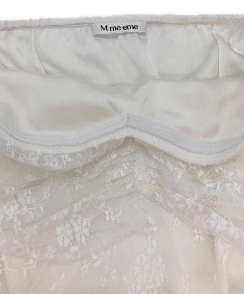 M ME EME（エムミーエメ）M me eme (エムミーエメ) レースブラウス ホワイト サイズ:FREEの古着・服飾アイテム
