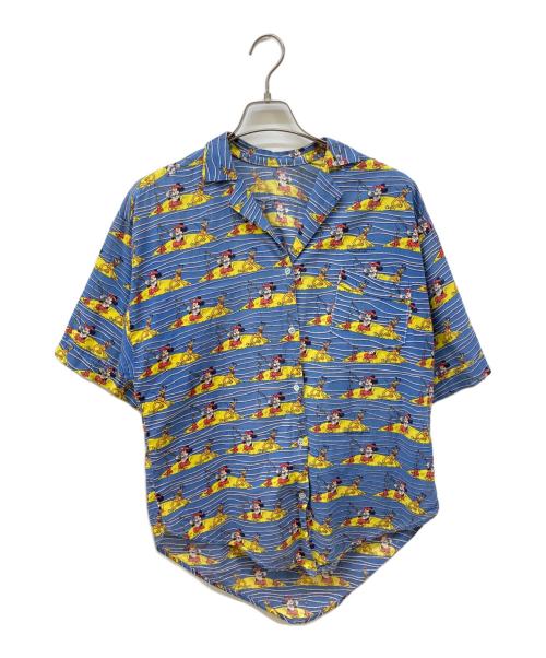 USED（ユーズド）USED (ユーズド) 総柄オープンカラーシャツ ブルー サイズ:表記無しの古着・服飾アイテム