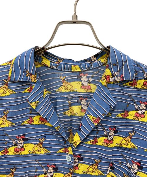 USED（ユーズド）USED (ユーズド) 総柄オープンカラーシャツ ブルー サイズ:表記無しの古着・服飾アイテム