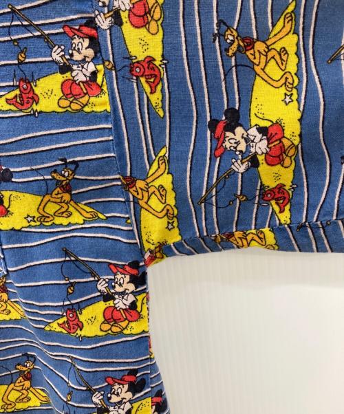 USED（ユーズド）USED (ユーズド) 総柄オープンカラーシャツ ブルー サイズ:表記無しの古着・服飾アイテム