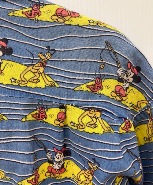 USED（ユーズド）USED (ユーズド) 総柄オープンカラーシャツ ブルー サイズ:表記無しの古着・服飾アイテム