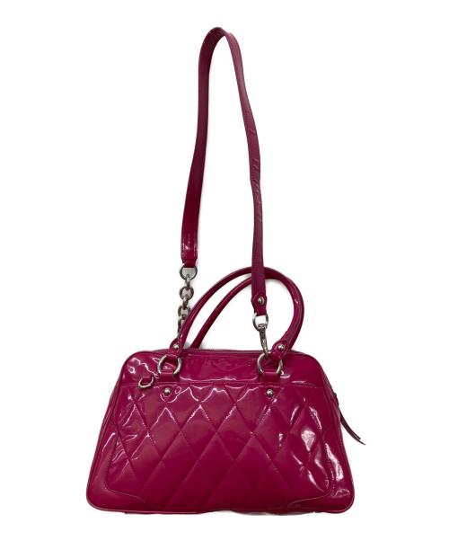 COACH（コーチ）COACH (コーチ) ポピー リキッド グロス キルティング サッチェルバッグ ピンクの古着・服飾アイテム