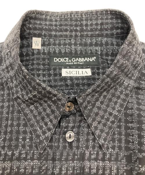 DOLCE & GABBANA（ドルチェ＆ガッバーナ）DOLCE & GABBANA (ドルチェ＆ガッバーナ) シャツ ブラック サイズ:Mの古着・服飾アイテム