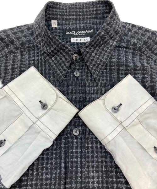 DOLCE & GABBANA（ドルチェ＆ガッバーナ）DOLCE & GABBANA (ドルチェ＆ガッバーナ) シャツ ブラック サイズ:Mの古着・服飾アイテム