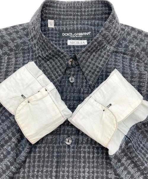 DOLCE & GABBANA（ドルチェ＆ガッバーナ）DOLCE & GABBANA (ドルチェ＆ガッバーナ) シャツ ブラック サイズ:Mの古着・服飾アイテム