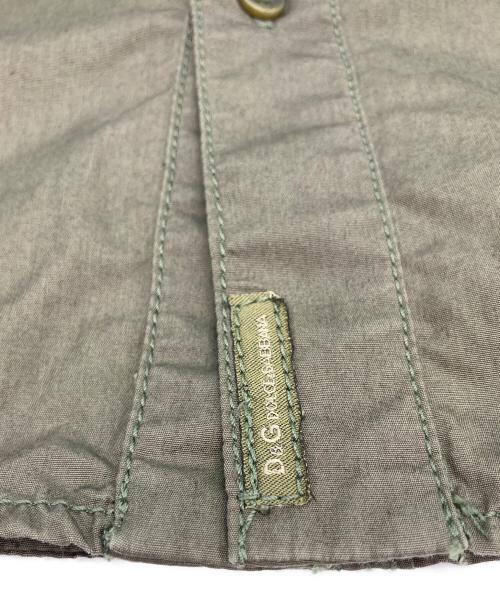 DOLCE & GABBANA（ドルチェ＆ガッバーナ）DOLCE & GABBANA (ドルチェ＆ガッバーナ) ミリタリーデザインシャツ グリーン サイズ:Ｓの古着・服飾アイテム