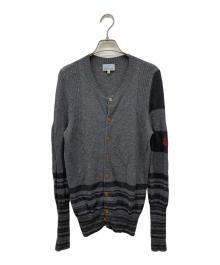 Vivienne Westwood（ヴィヴィアンウエストウッド）の古着「ボーダーニットカーディガン」｜ブラック