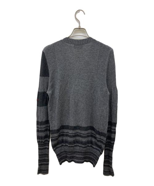 Vivienne Westwood（ヴィヴィアンウエストウッド）Vivienne Westwood (ヴィヴィアンウエストウッド) ボーダーニットカーディガン ブラック サイズ:Ｍの古着・服飾アイテム