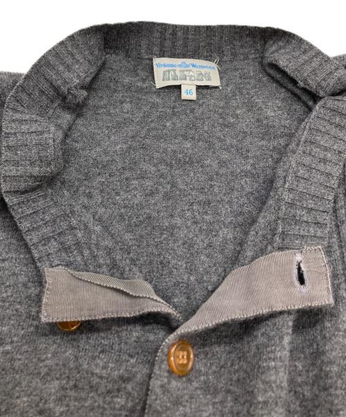 Vivienne Westwood（ヴィヴィアンウエストウッド）Vivienne Westwood (ヴィヴィアンウエストウッド) ボーダーニットカーディガン ブラック サイズ:Ｍの古着・服飾アイテム