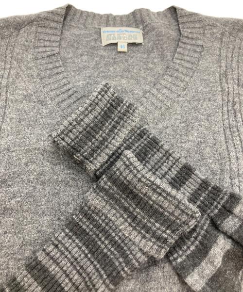Vivienne Westwood（ヴィヴィアンウエストウッド）Vivienne Westwood (ヴィヴィアンウエストウッド) ボーダーニットカーディガン ブラック サイズ:Ｍの古着・服飾アイテム