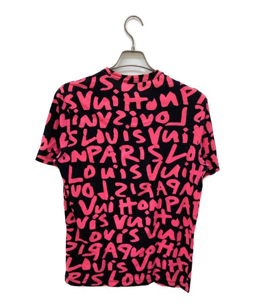 LOUIS VUITTON（ルイ ヴィトン）LOUIS VUITTON (ルイ ヴィトン) グラフィティプリントTシャツ ピンク×ブラック サイズ:Sの古着・服飾アイテム