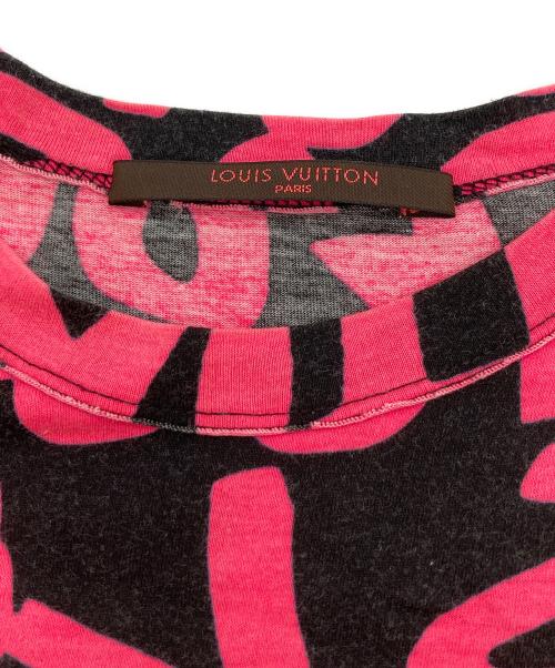 LOUIS VUITTON（ルイ ヴィトン）LOUIS VUITTON (ルイ ヴィトン) グラフィティプリントTシャツ ピンク×ブラック サイズ:Sの古着・服飾アイテム