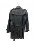 BURBERRY BLACK LABEL (バーバリーブラックレーベル) シープレザートレンチコート ブラック サイズ:Ｍ：60000円