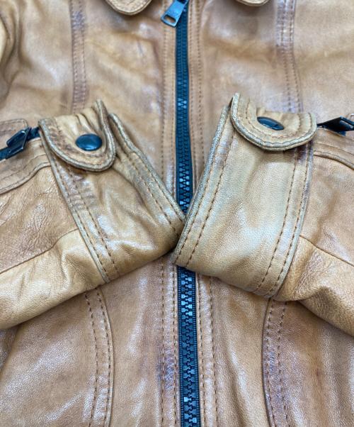 DOLCE & GABBANA（ドルチェ＆ガッバーナ）DOLCE & GABBANA (ドルチェ＆ガッバーナ) レザージャケット ブラウン サイズ:Ⅿの古着・服飾アイテム