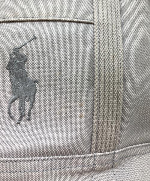 POLO RALPH LAUREN（ポロ・ラルフローレン）POLO RALPH LAUREN (ポロ・ラルフローレン) ビッグ刺繍キャンバストートバッグ グレーの古着・服飾アイテム