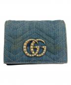 GUCCIグッチ）の古着「2つ折り財布」｜インディゴ