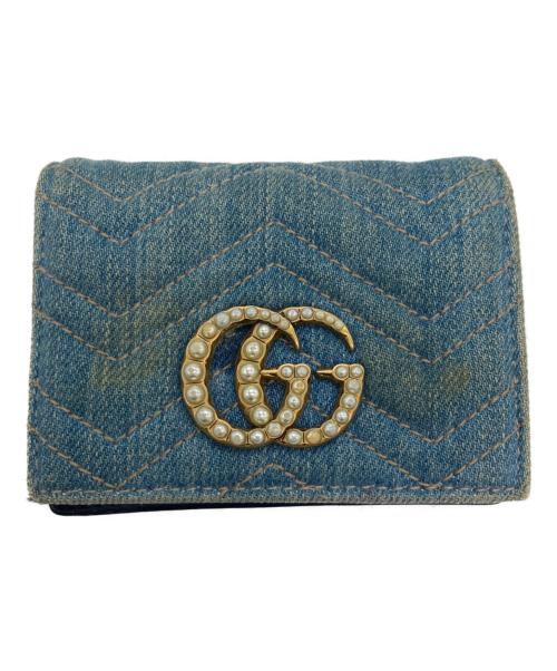 GUCCI（グッチ）GUCCI (グッチ) 2つ折り財布 インディゴの古着・服飾アイテム