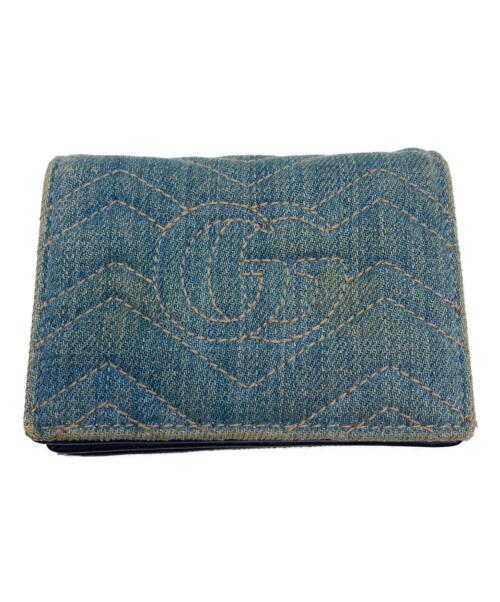 GUCCI（グッチ）GUCCI (グッチ) 2つ折り財布 インディゴの古着・服飾アイテム
