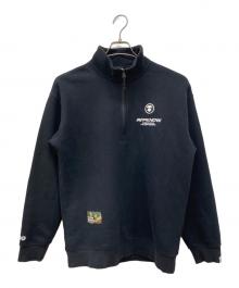 A BATHING APE（アベイシングエイプ）の古着「ハーフジップスウェット」｜ブラック