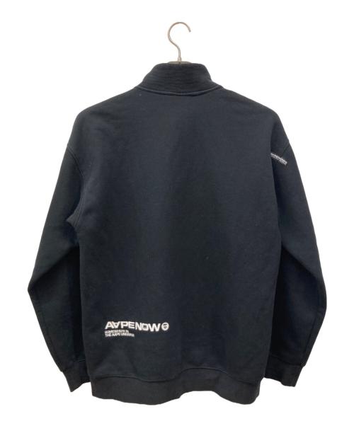 A BATHING APE（アベイシングエイプ）A BATHING APE (アベイシングエイプ) ハーフジップスウェット ブラック サイズ:Ⅼの古着・服飾アイテム