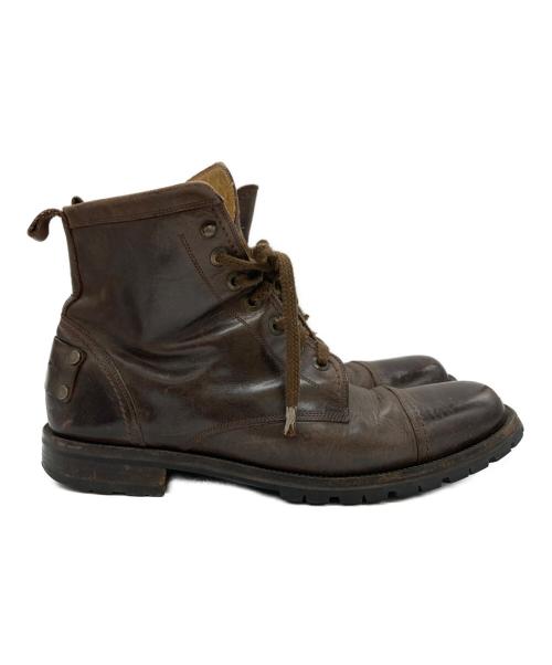 DOLCE & GABBANA（ドルチェ＆ガッバーナ）DOLCE & GABBANA (ドルチェ＆ガッバーナ) レザーワークブーツ ブラウン サイズ:8の古着・服飾アイテム