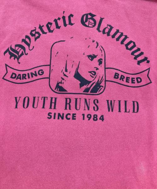 Hysteric Glamour（ヒステリックグラマー）Hysteric Glamour (ヒステリックグラマー) ガールプリントポロシャツ ピンク サイズ:Sの古着・服飾アイテム
