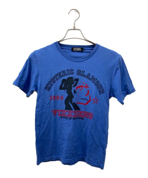 Hysteric Glamour（ヒステリックグラマー）Hysteric Glamour (ヒステリックグラマー) ガールプリントTシャツ ブルー サイズ:Sの古着・服飾アイテム