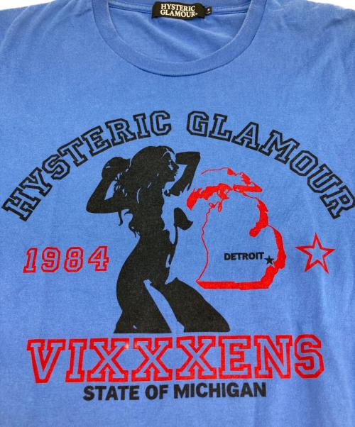 Hysteric Glamour（ヒステリックグラマー）Hysteric Glamour (ヒステリックグラマー) ガールプリントTシャツ ブルー サイズ:Sの古着・服飾アイテム