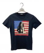 Hysteric Glamourヒステリックグラマー）の古着「星条旗ガールプリントTシャツ」｜ブラック
