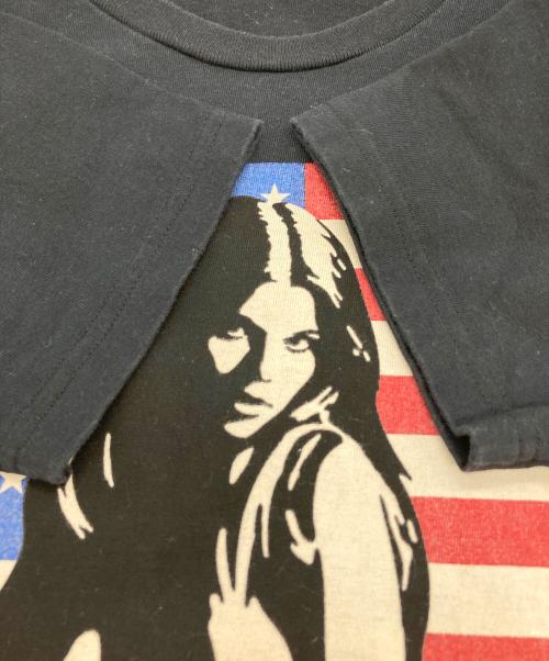 Hysteric Glamour（ヒステリックグラマー）Hysteric Glamour (ヒステリックグラマー) 星条旗ガールプリントTシャツ ブラック サイズ:Sの古着・服飾アイテム