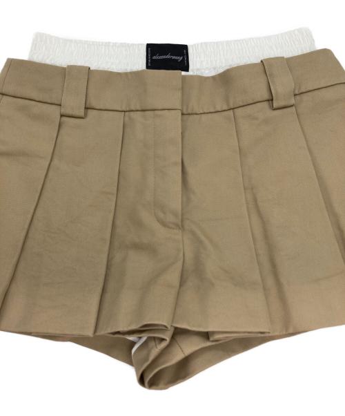 ALEXANDER WANG（アレキサンダー・ワン）ALEXANDER WANG (アレキサンダー・ワン) フェイクレイヤードスコート ベージュ サイズ:Ⅿの古着・服飾アイテム