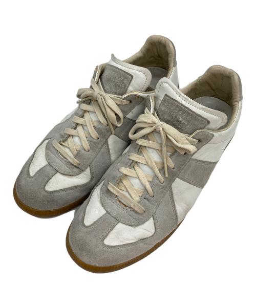 Maison Margiela（メゾンマルジェラ）Maison Margiela (メゾンマルジェラ) ローカットスニーカー/ジャーマントレーナー ホワイト×グレー サイズ:43の古着・服飾アイテム