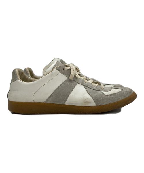 Maison Margiela（メゾンマルジェラ）Maison Margiela (メゾンマルジェラ) ローカットスニーカー/ジャーマントレーナー ホワイト×グレー サイズ:43の古着・服飾アイテム