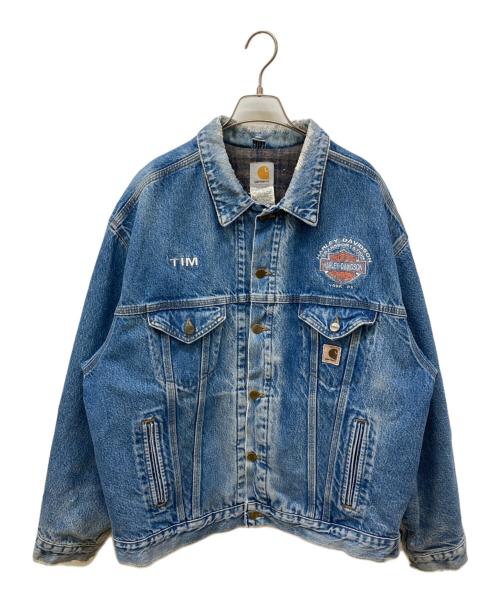 CarHartt（カーハート）CarHartt (カーハート) ブランケットライニングデニムトラッカージャケット インディゴ サイズ:XLの古着・服飾アイテム