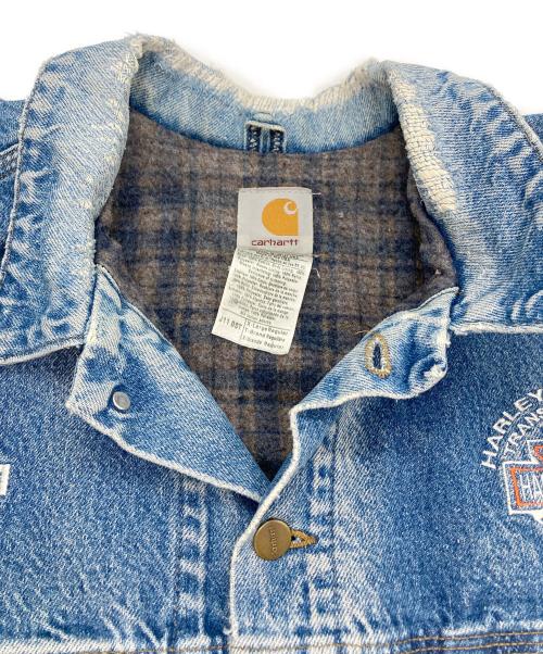 CarHartt（カーハート）CarHartt (カーハート) ブランケットライニングデニムトラッカージャケット インディゴ サイズ:XLの古着・服飾アイテム