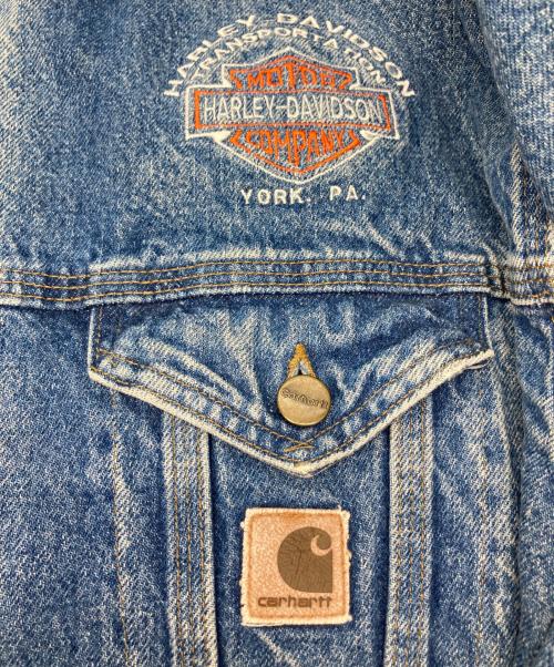 CarHartt（カーハート）CarHartt (カーハート) ブランケットライニングデニムトラッカージャケット インディゴ サイズ:XLの古着・服飾アイテム