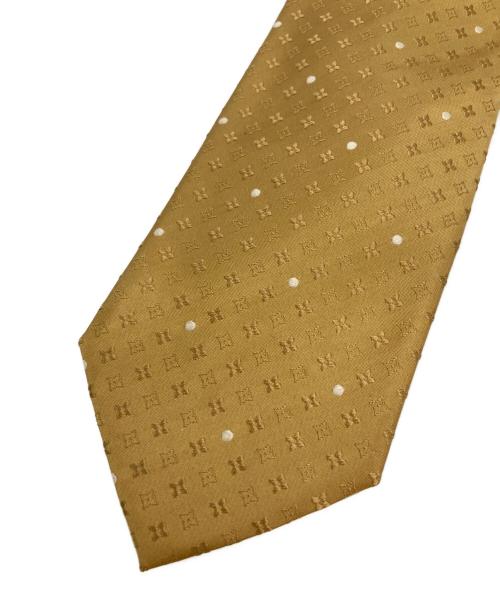LOUIS VUITTON（ルイ ヴィトン）LOUIS VUITTON (ルイ ヴィトン) モノグラム柄ネクタイ ゴールド サイズ:-の古着・服飾アイテム