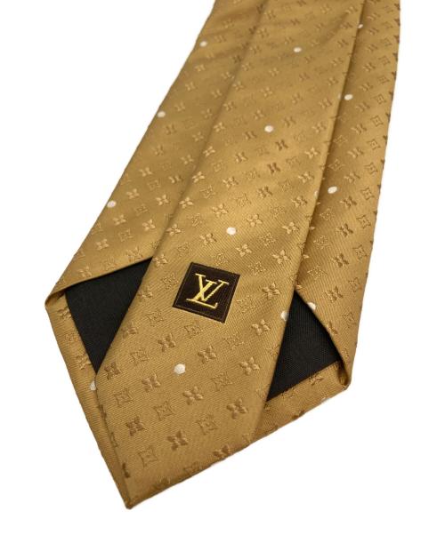 LOUIS VUITTON（ルイ ヴィトン）LOUIS VUITTON (ルイ ヴィトン) モノグラム柄ネクタイ ゴールド サイズ:-の古着・服飾アイテム