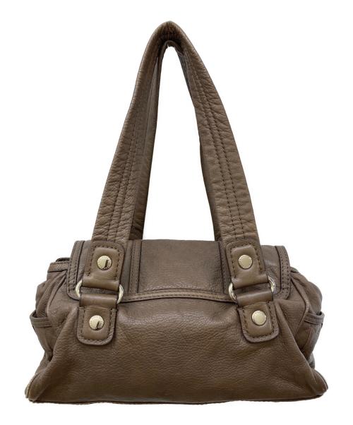 Marc by Marc Jacobs（マークバイマークジェイコブス）Marc by Marc Jacobs (マークバイマークジェイコブス) ターンロックレザーハンドバッグ ブラウンの古着・服飾アイテム