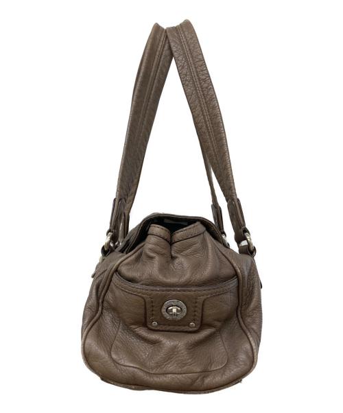 Marc by Marc Jacobs（マークバイマークジェイコブス）Marc by Marc Jacobs (マークバイマークジェイコブス) ターンロックレザーハンドバッグ ブラウンの古着・服飾アイテム