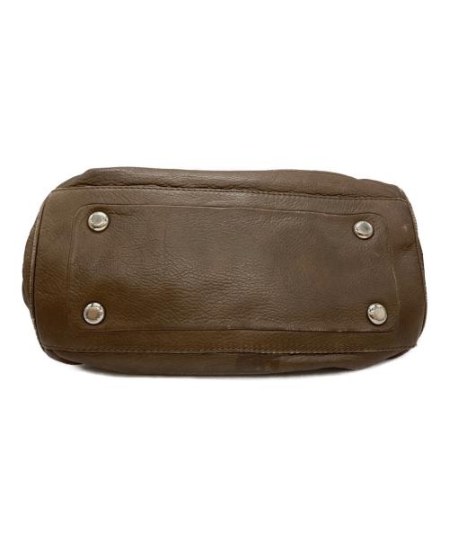 Marc by Marc Jacobs（マークバイマークジェイコブス）Marc by Marc Jacobs (マークバイマークジェイコブス) ターンロックレザーハンドバッグ ブラウンの古着・服飾アイテム