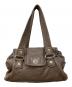 Marc by Marc Jacobs（マークバイマークジェイコブス）の古着「ターンロックレザーハンドバッグ」｜ブラウン