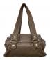 Marc by Marc Jacobs (マークバイマークジェイコブス) ターンロックレザーハンドバッグ ブラウン：8000円