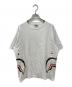 BAPE BY A BATHING APE（ベイプバイアベイシングエイプ）の古着「サイドシャークプリントTシャツ」｜ホワイト