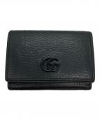 GUCCIグッチ）の古着「ダブルG3つ折り財布」｜ブラック