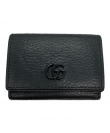 GUCCI（グッチ）の古着「ダブルG3つ折り財布」｜ブラック