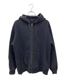 COMOLI（コモリ）の古着「コットン裏毛ジップパーカー」｜ブラック
